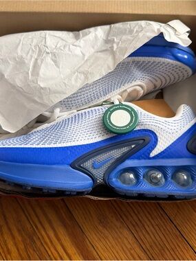 Nike Blue and White Air-Cushion Running Shoes